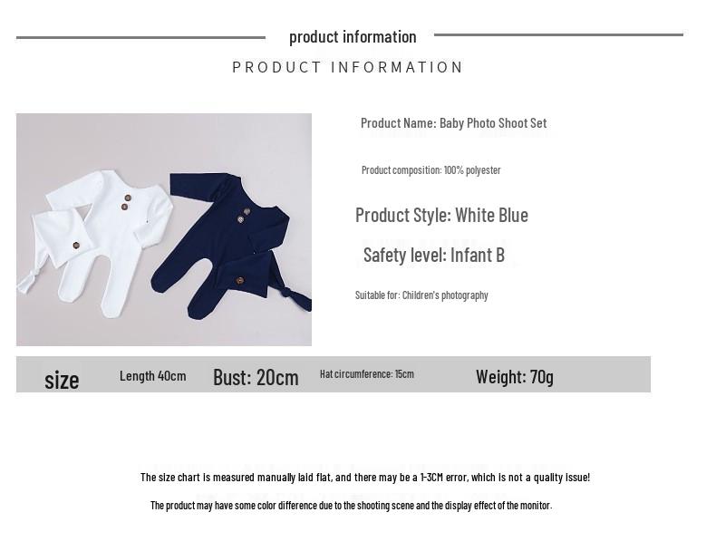 Newborn Knitted Photography Bodysuit – Multiple Colors, Perfect for Christmas Photos