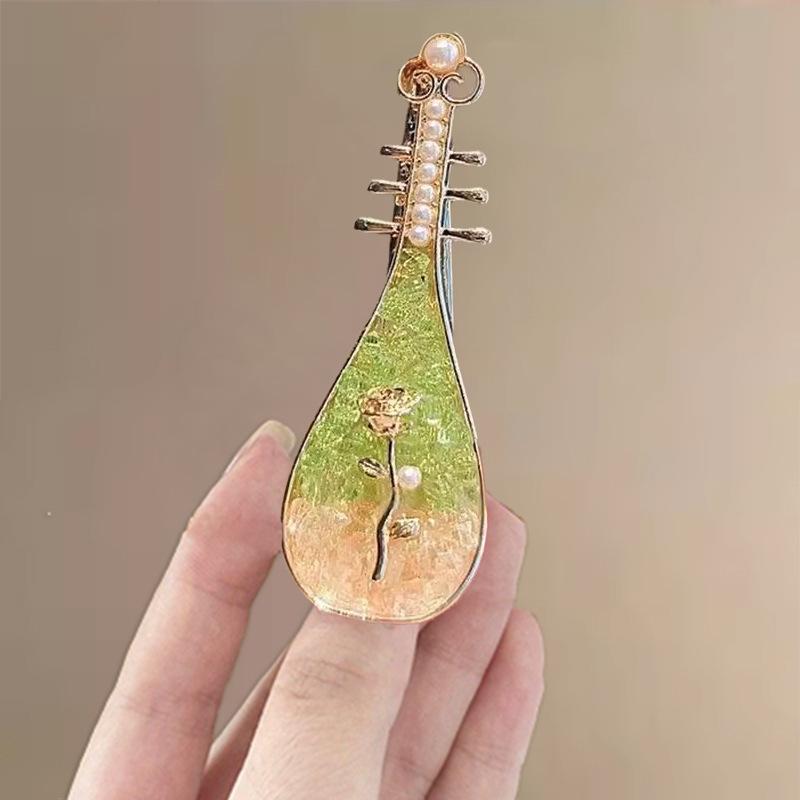 

New Chinese-style Rose Pipa Hairpin, Niche Side Clip, Fairy Wand, Creative Broken Hair Clip, Ancient Style Hairpin, Headwear