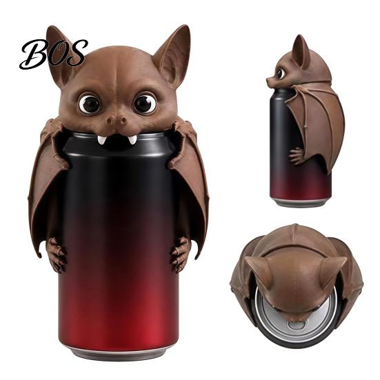 Energy Drink Accessories Bat Can Cover Soda Cap, 3D Printed Dust Beverage Lid for Standard Cans, Camping Covers Reusable Funny Shaped Beer Protector