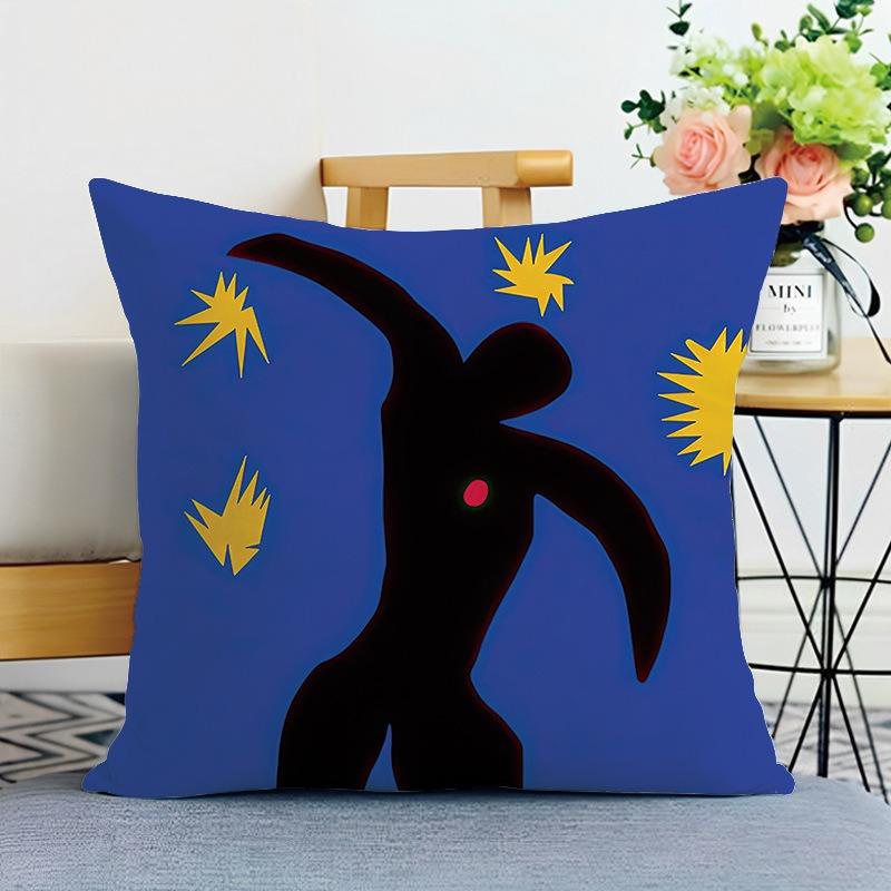 Creative Oil Painting Printed Decorative Pillowcase Bedroom Living Room Square Cushion Pillowcase