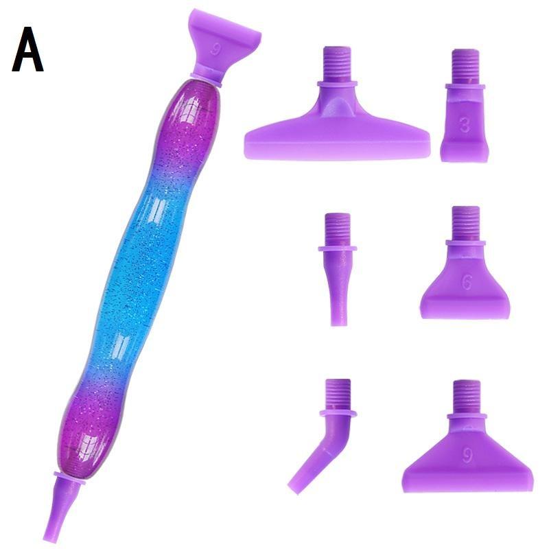 

5D инструмент для алмазной живописи, сверло с наконечником из смолы, новая ручка для алмазной живописи с резьбой, наборы насадок с несколькими россыпями для ручек