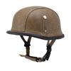 Vintage-Style Leather Half Helmet Adults Motorcycle Scooter Riding DOT Certified All Season Universal Fit