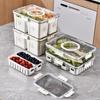 PET Fresh-Keeping Refrigerator Storage Box: Thickened Plastic, Drainable, Freezer Safe