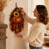 DIY Yarn Crafting Kits Seasonal Crochet Door Hanger Kit, 3D Gnome Knit Hanging Decoration Beginner Friendly Arts Crafts, Beginners Handmade