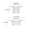 Multifunctional Transparent Glass Bowl Straw Hat Shaped Household Yogurt Bowl Decorative Fruit Salad Plate Coffee