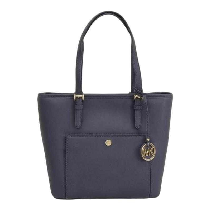 MICHAEL KORS Brand Logo Classic Leather Handbag Women s Dark Blue синий