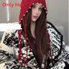 Floral Knit Beanie Hat For Women With Ear Protection And Cozy Warmth For Autumn Winter Seasons