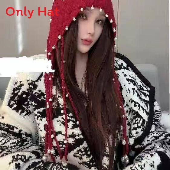 Floral Knit Beanie Hat For Women With Ear Protection And Cozy Warmth For Autumn Winter Seasons