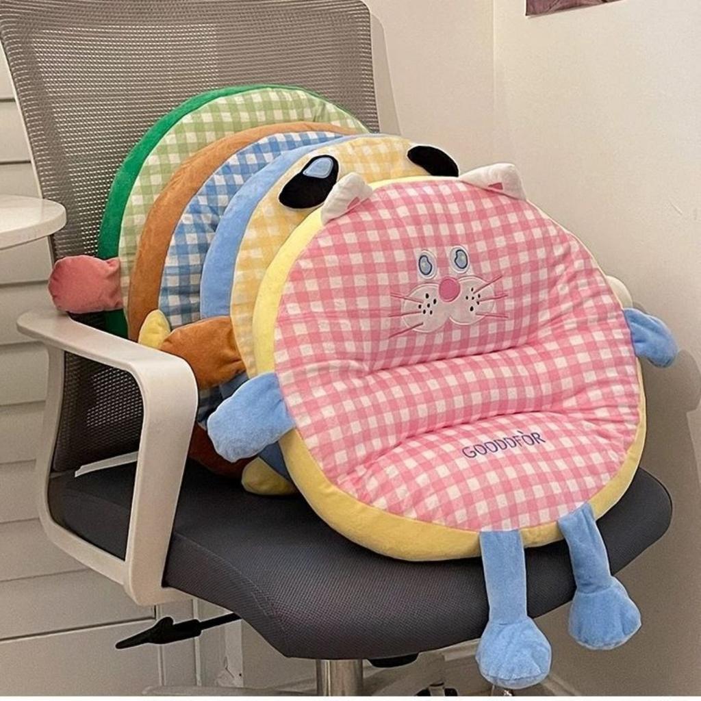 Cartoon Square Cotton Cushion, Reliable and Dual-use for Sitting, Comfortable and Stress Relieving Home Decoration, Seat Cushion