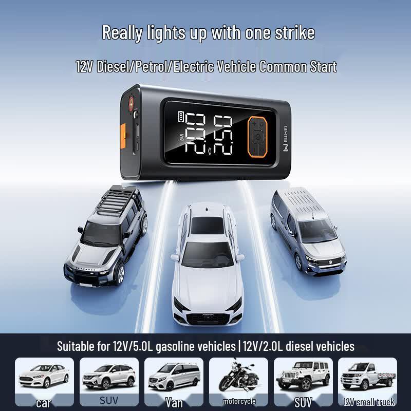 6-in-1 Smart Car Jump Starter & Air Compressor