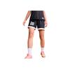 Nike Dri-Fit Color Block Logo Print Elastic Waist Basketball Shorts Women Shorts Black HF0530-012