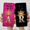 For Huawei Nova 14i STG-LX2 Fashion Crown Initial Letter Couple Phone Case Nova14i 4G Soft Silicone TPU Lens Protective Casing