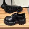 Loafers Women's 2025 New Spring Women's Shoes Platform Retro Black Jk Single Shoes Spring and Summer British Style Small Leather Shoes