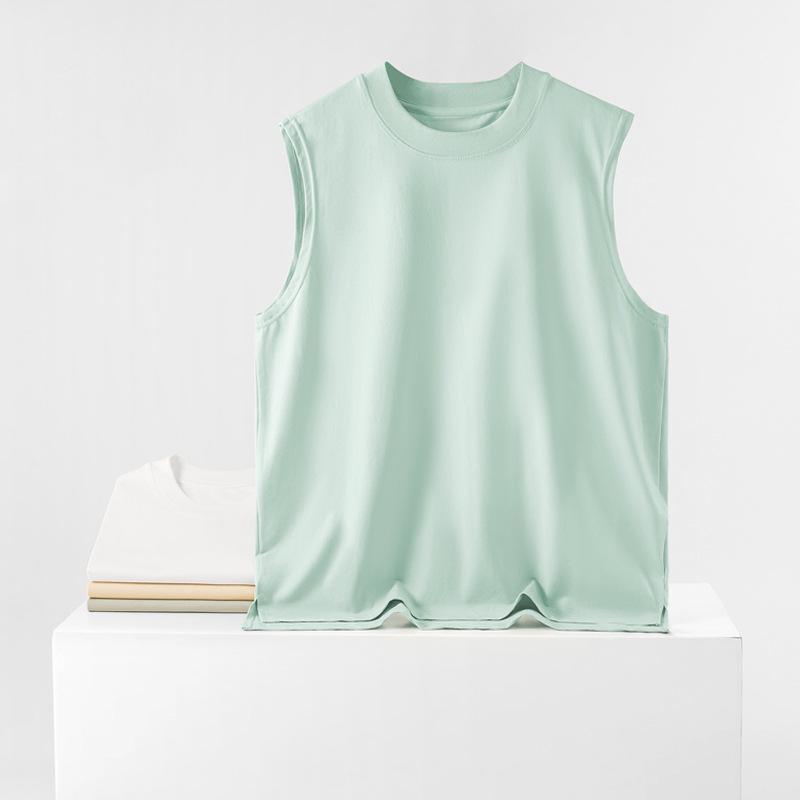 

Three Sea Whale Men s Sleeveless Summer Tank Top - Solid White, Round Neck, Sports Fitness T-shirt S