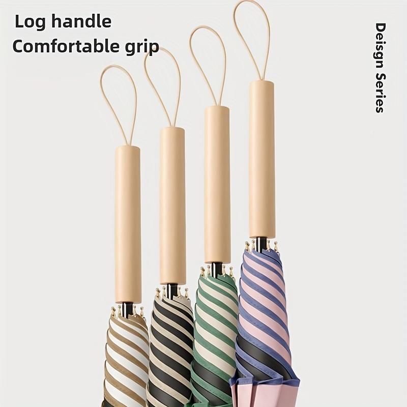 Blütenblätter Sonnenschirm UV-Schirm Damen Luxuriös Outdoor Holzgriff UV-beständig Langer Griffschirm Allwetter-Schirm