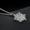 Fashion Charms Lady Crystal Snowflake Zircon Flower Silver Plated Necklaces Jewelry For Women