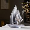 Resin Sailboat Decorative Figurine Modern Minimalist Home Office Living Room TV Cabinet Display Piece