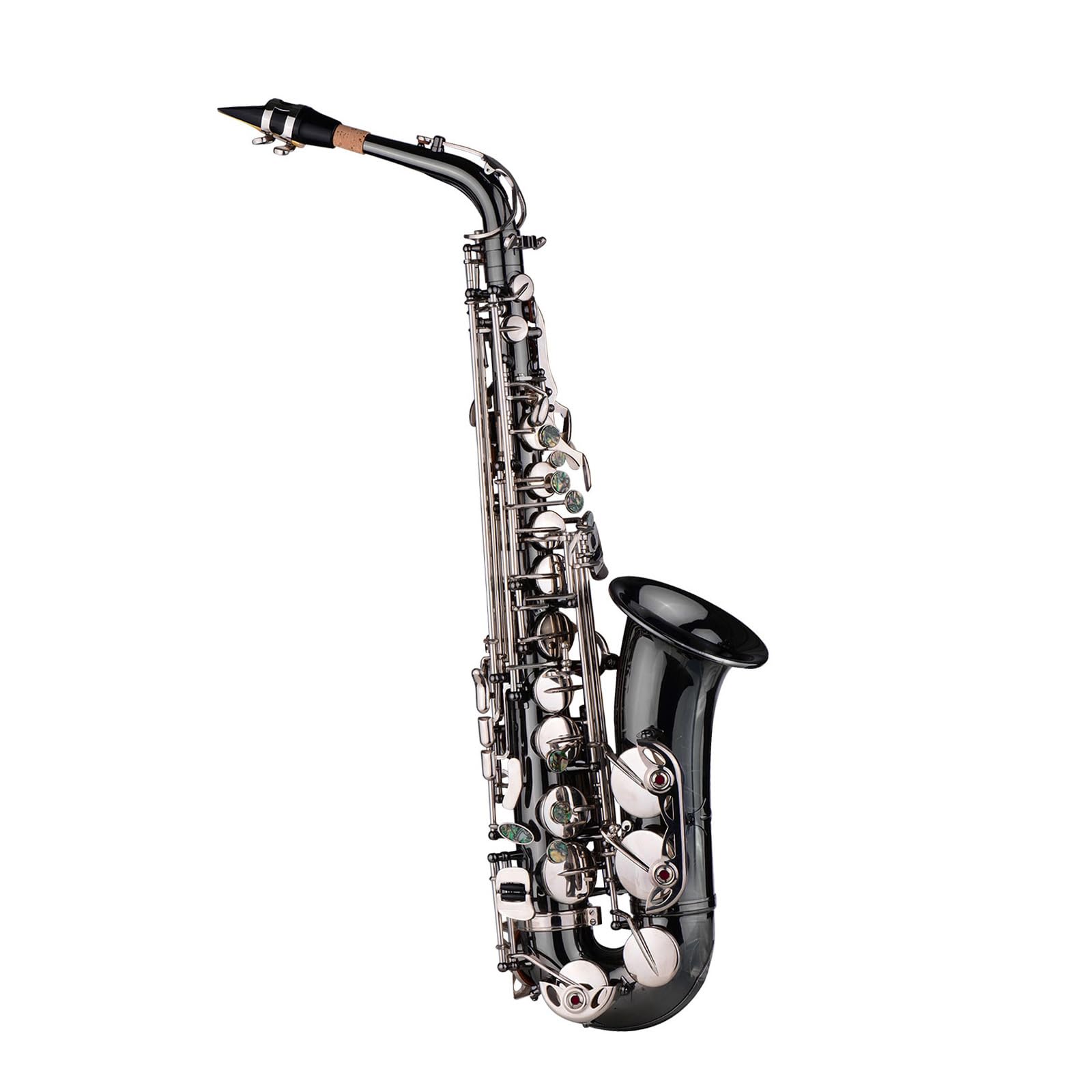 

Саксофон Btuty Alto, латунь, ми-бемоль, черная никелированная ракушка абалона, чехол для ключей с перчаткой, салфеткой для чистки, ремешком, щеточкой для смазки, ми-бемоль