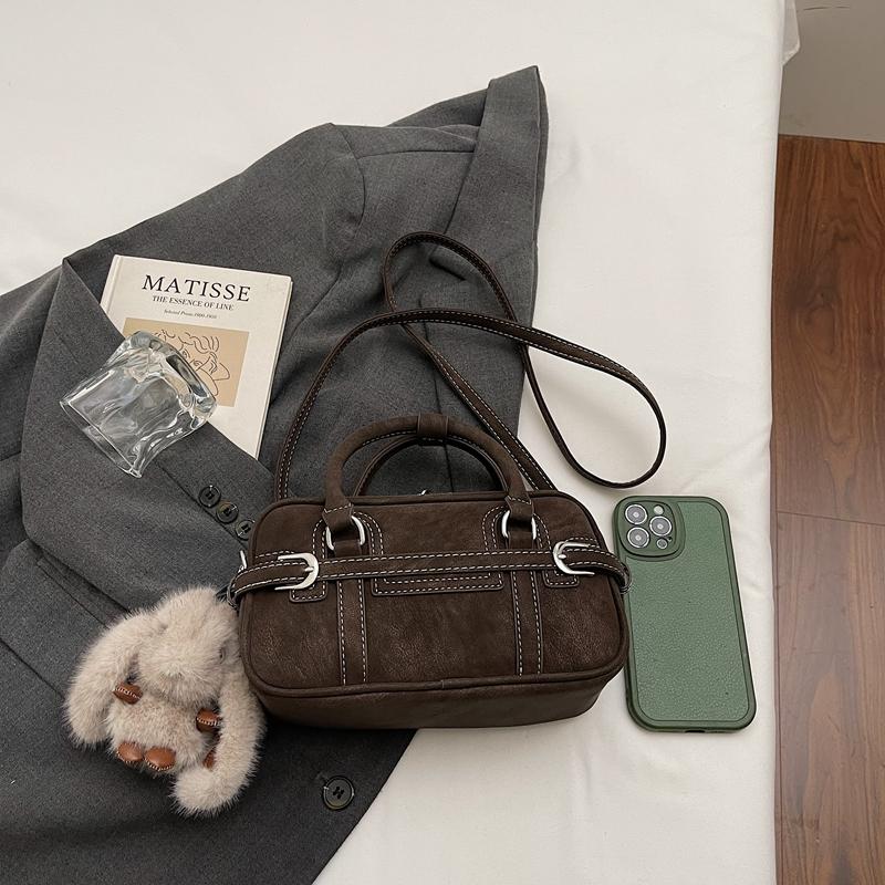 Fashion New Design Top Handle Small Handbag Pu Leather Cute Boston Crossbody Bags Ladies Casual Commuter Shoulder Purse