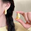 Plush Bow Earrings For Women'S Unique Square And Round Face, Small Earrings, Ear Buckles, Fashionable And Sweet Personalized Earrings.