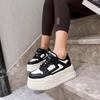 Muffin platform sports shoes casual single shoes women's 2025 spring new platform height increase versatile feet small running shoes