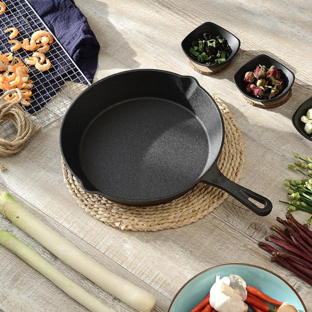 6 Inch Cast Iron Skillet, iron frying pan Frying Pan with Drip-Spouts,Nonstick Cookware, Camping Indoor and Outdoor Cooking