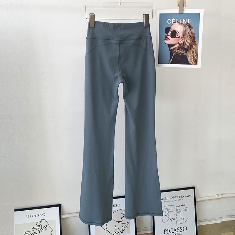 Lu Same Style Yoga Pants Female 2025 New Arrival High Waist Hip Lift No Embarrassment Line Loose Pants Bootcut Trousers Sports Pants