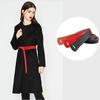 Luxury Female Belt for Women red Bow design Thin PU Leather Jeans Girdles Loop strap belts bownot brown dress coat accessories