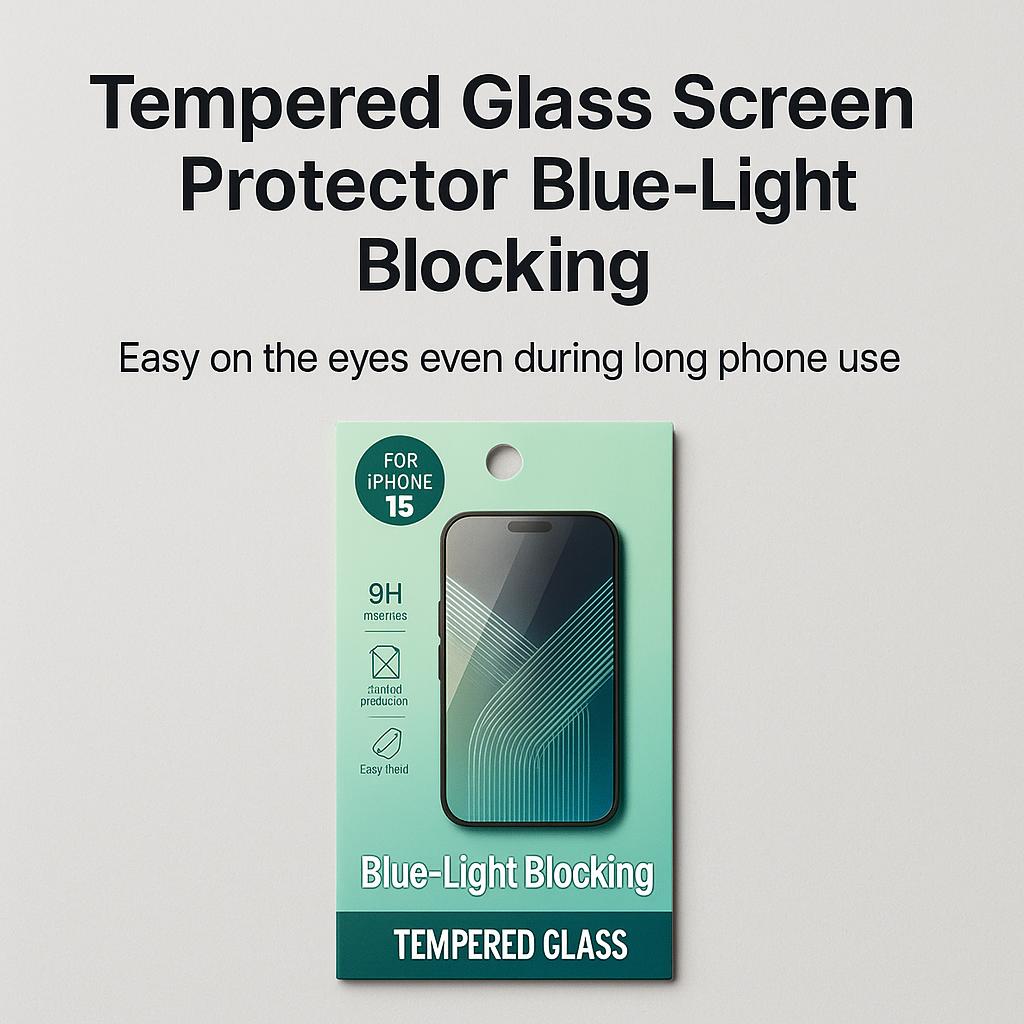 iPhone 15 Tempered Glass Screen Protector