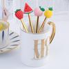 Stainless Steel Spoon Fork Cartoon Fruit Macaron Dessert Spoons Fruit Forks Kids Set Kitchen Accessories