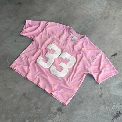 Y2K Mesh #33 Trøye Hurtigtørkende T-skjorte Pustende Streetwear Menn Kvinner Oversized College Sportsklær Unisex Fotball Trenings-T-skjorte