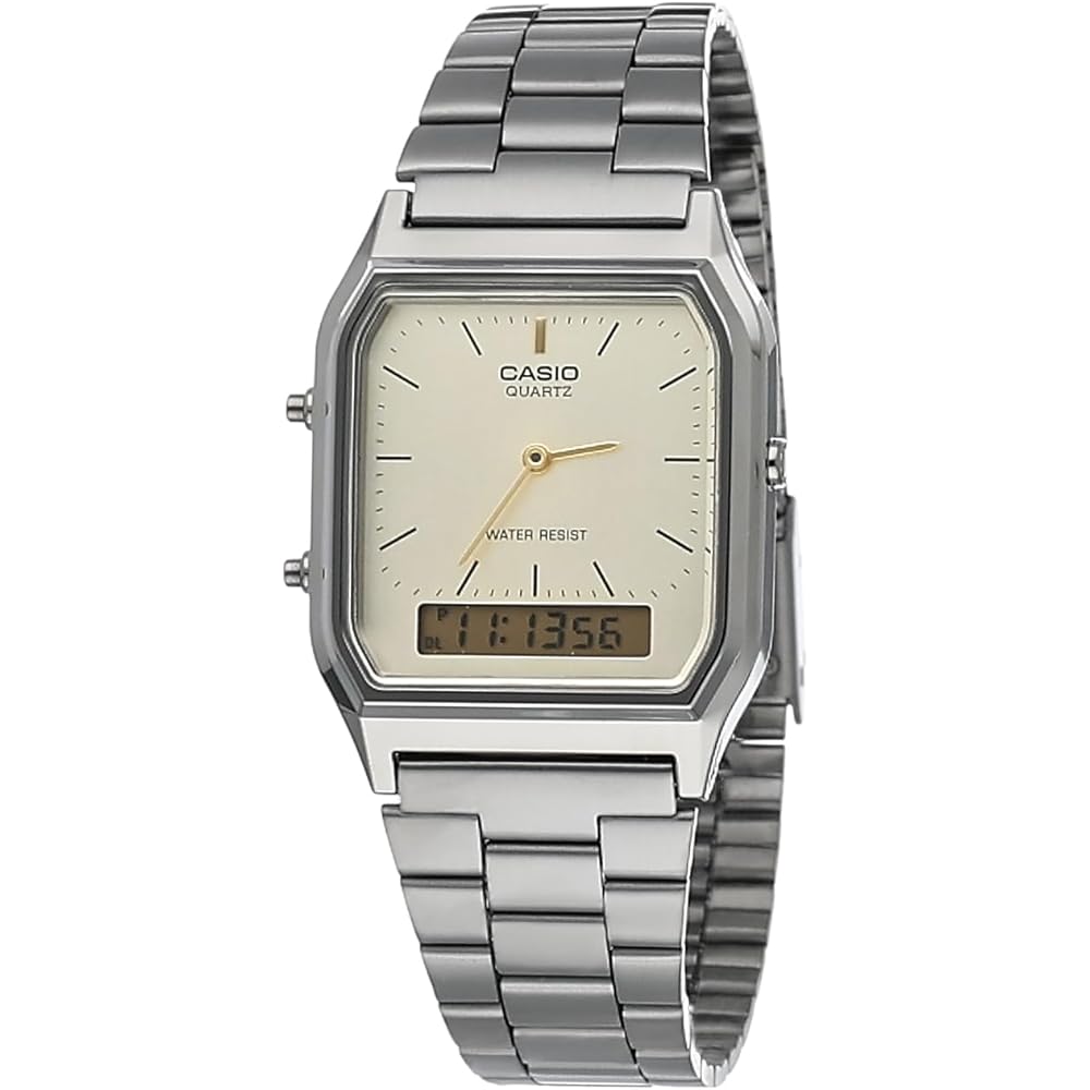 Casio AQ-230GG-9A Vintage Beige Analog-Digital Men s Fashion Quartz Watch