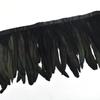 2Meters Rooster Feathers on Tape Trim Tassel Fringe Ribbon White Black Cock Pheasant Chicken Feather Costume Clothing Decoration