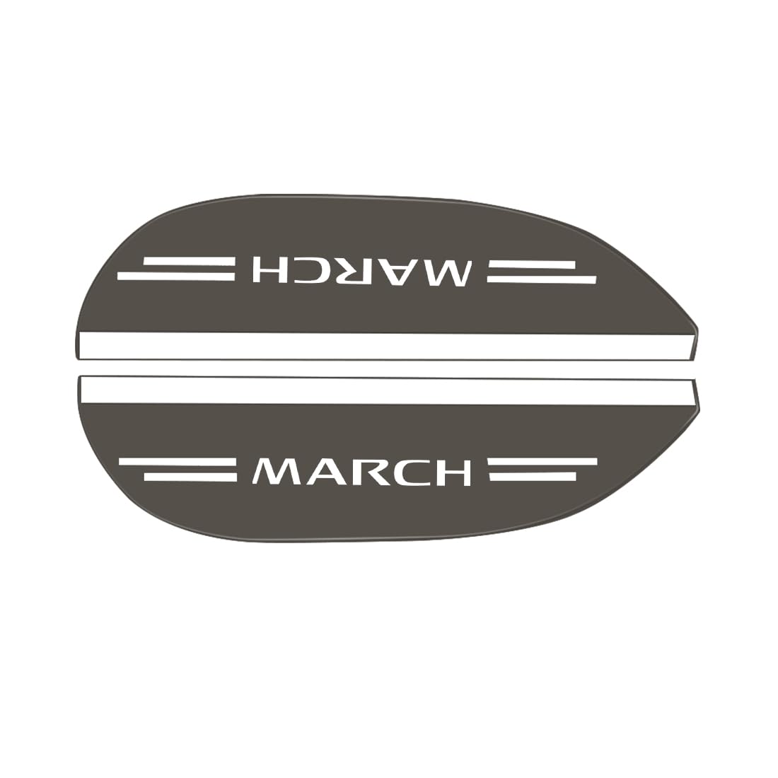 

March Applicable Door Mirror Visor for Cars with Logo Rain march application коричневый