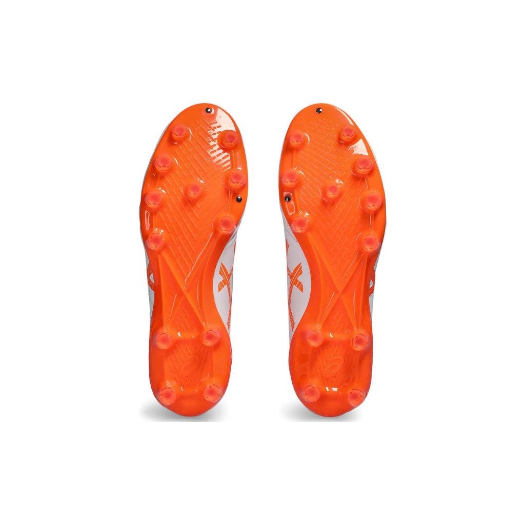 Asics Ds Light X-Fly 5 Artificial Turf Hg (Rubber Short Studs) Shock Absorbing Breathable Soccer Shoes Men Soccer Shoes White Orange 1101A047-102