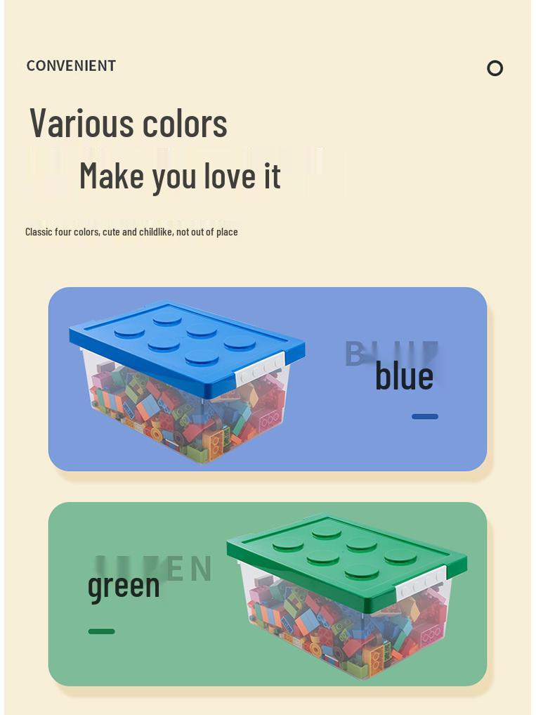 Medium Transparent Organizer Box for Clothes, Toys, and Books