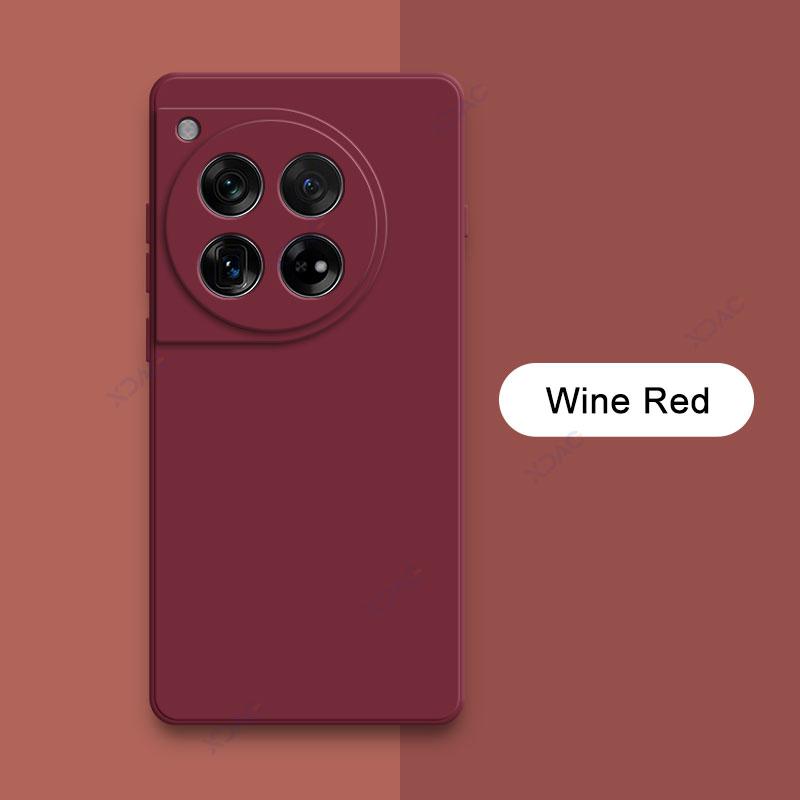 

Квадратный жидкий силиконовый чехол для телефона Oneplus Ace 3 Ace3 12R 12 R 5G глобальная версия мягкая противоударная задняя крышка Oneplus12R Fundas OnePlus Ace 3 вино красного