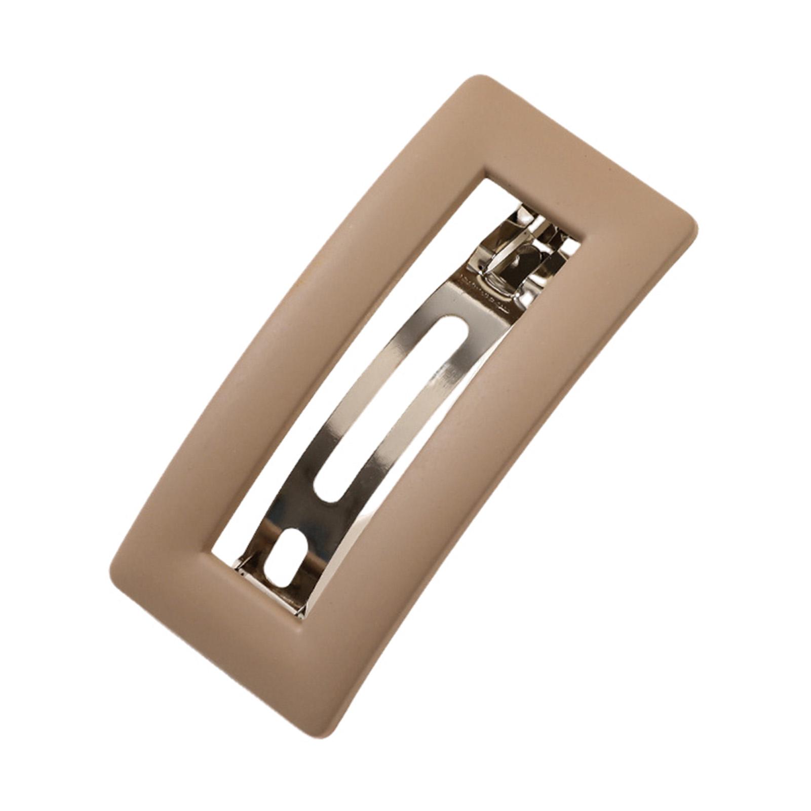 

Квадратная заколка для волос с пружиной 8 см для женщин, винтажная, простая, матовая, заколка для волос для девочек, повседневная, для улицы, элегантные аксессуары для волос, 1 шт. кофейный