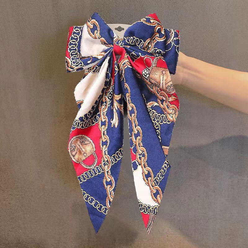 Bow hairpin ribbon hair accessories Korean temperament hair girl top clip headdress.