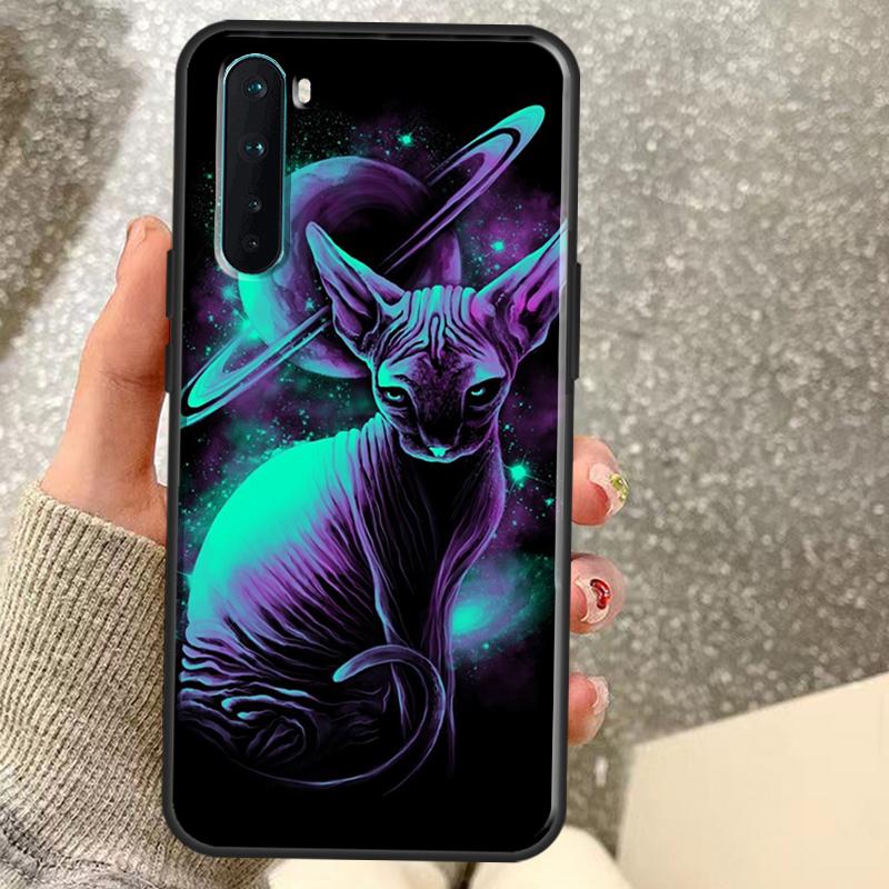 Sphinx Cat Printing Drawing Case For OnePlus 13T 10T 8T 10 Pro 15 13 12 11 15R 13R 12R Nord CE 5 2 3 4 Lite N20 N30 Coque