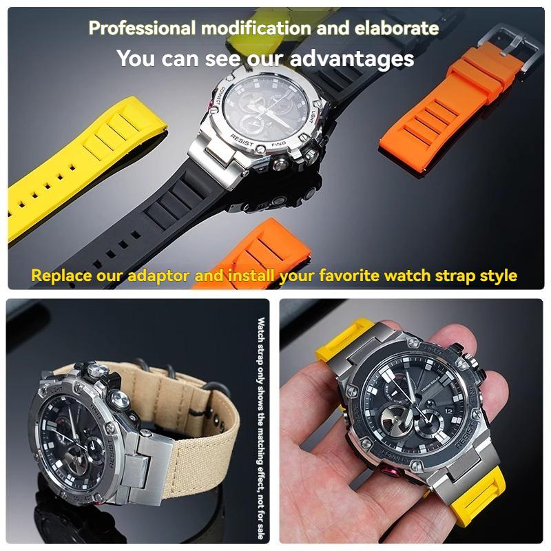 Per G-SHOCK Casio Serie GST-B100/210/W300/S100/1110 GST-S110/410 Cinturino Braccialetto Adattatore in Acciaio Inossidabile Connettore Orologio