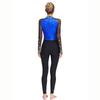 Womens Gymnastics Dance Jumpsuit Sparkling Rhinestones Full Body Leotard Sheer Mesh Patchwork Color Block Leotard