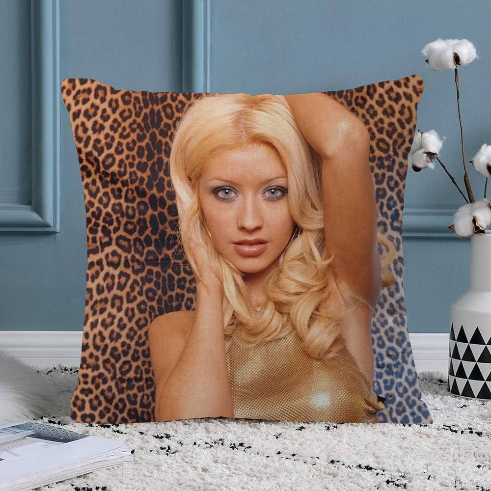 Christina Aguilera Singer Cushion Cover x Polyester Sofa Cushions Decorative Throw Pillows Home Decoration Pillowcover