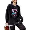 New Era FW22 Magpie Pattern Printed Crewneck Sweatshirt Unisex sweatshirt Black 13350859