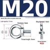 Marine Grade Zinc-Plated Hardened Carbon Steel Lifting Eye Bolt with Nut, Round Ring, Extended Thread, M6 M8 M20
