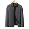 Wool Jacket for Men, Leading Cadres, Civil Servants, Middle-aged and Elderly Fathers' Coats, Loose Large Size Wool Tops for Dads