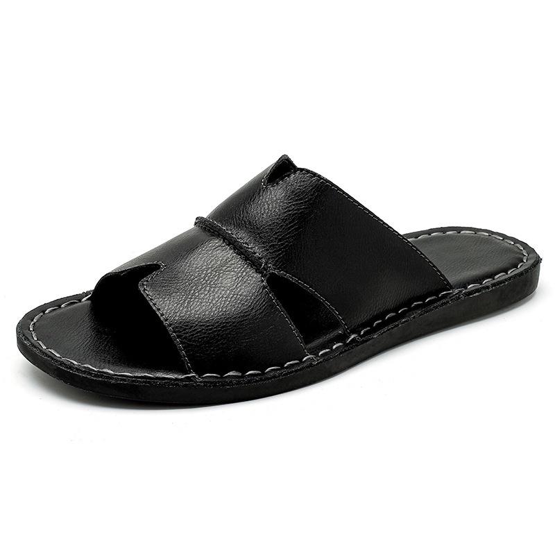 Men's Korean Style Summer Sandals: Non-slip, Trendy, Single Strap Beach Slippers