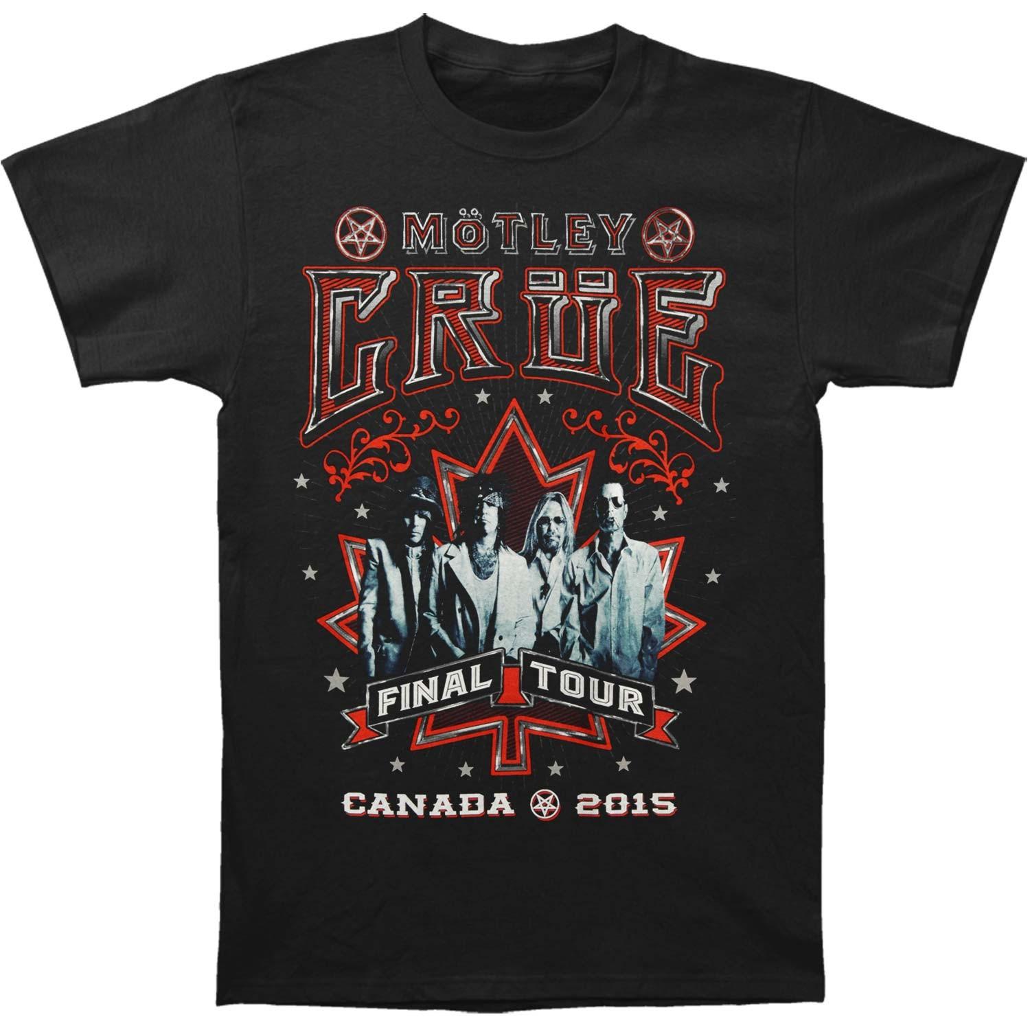 Men s Motley Crue 2015 Canada Tour T-shirt Small Black L
