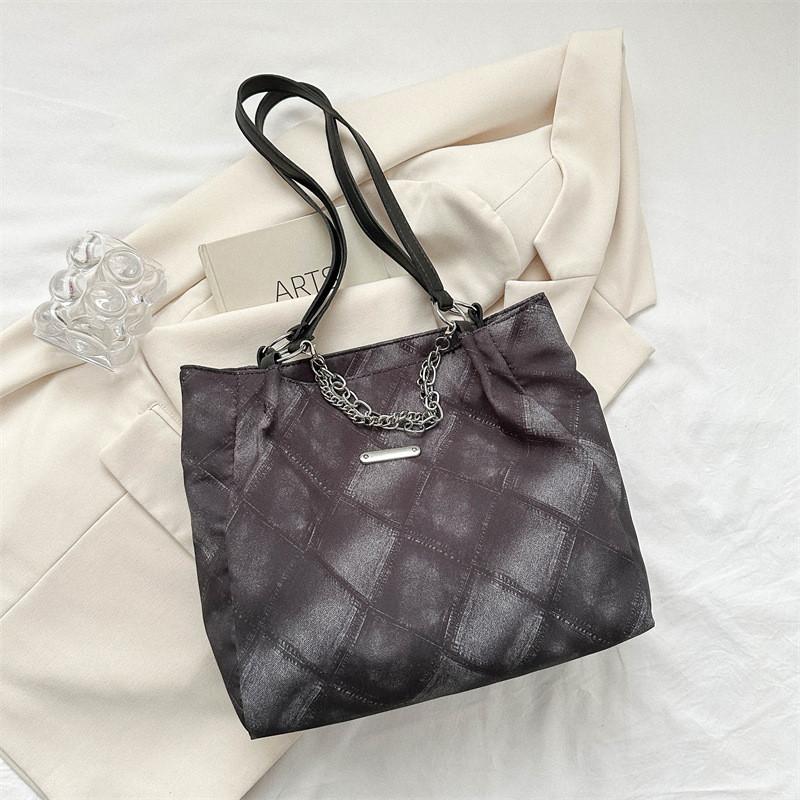 Stylish And Spacious Womens Canvas Tote Bag In Black Blue And Pink Perfect For Autumn Commuting чёрный