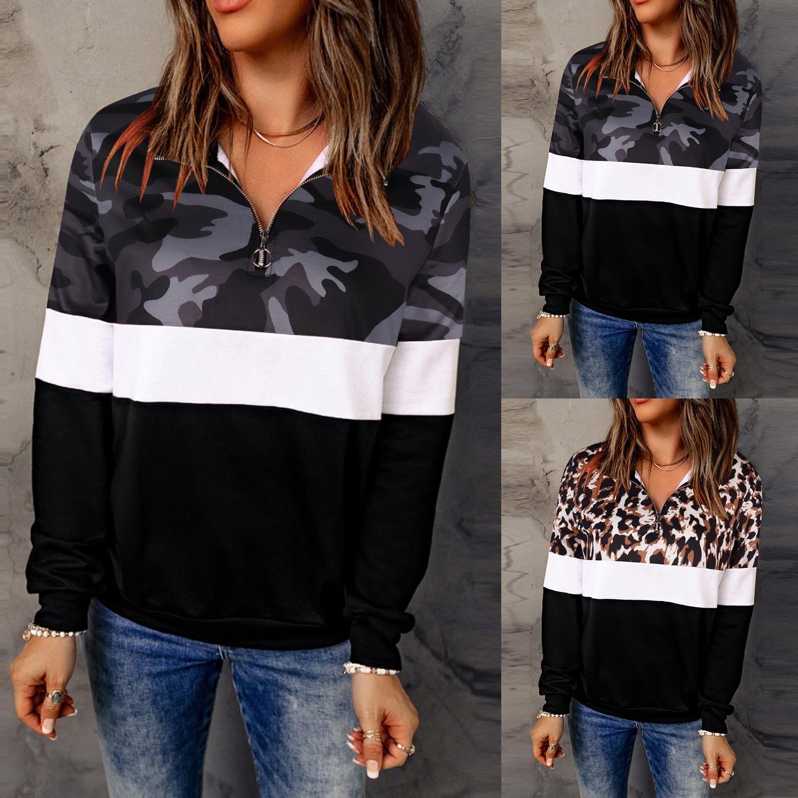 

Женская повседневная свободная толстовка с капюшоном с круглым вырезом и длинными рукавами с принтом